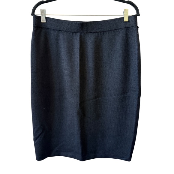 ST JOHN COLLECTION MARIE GRAY PENCIL SKIRT SANTANA KNIT CAREER OLD MONEY LUXE 14 - Picture 1 of 8